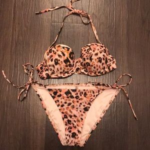 Victoria’s Secret Swim push up cheetah bikini 32C
